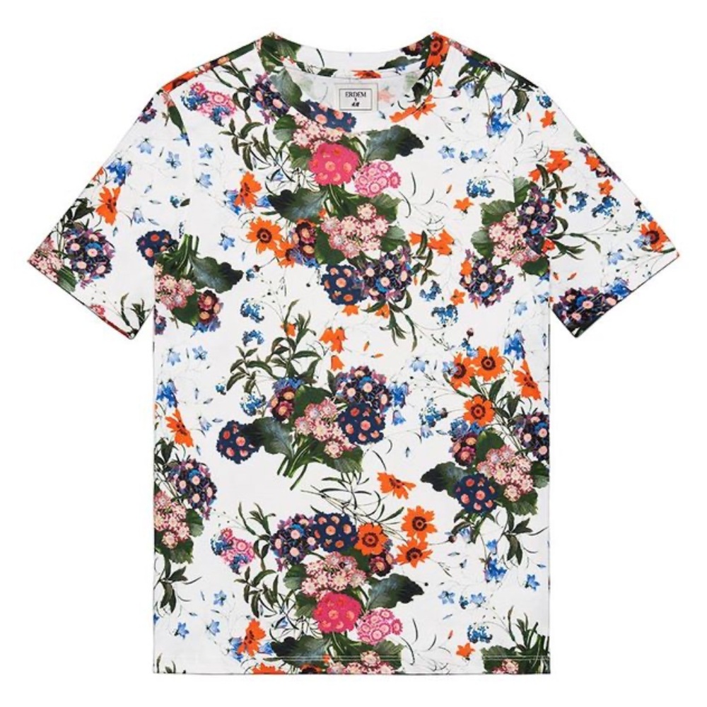 ERDEM x H&M Limited Edition Floral patterned T-shirt in White